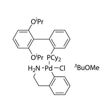 中文名称：(2-二环己膦-2',6'-二异丙氧基-1,1'-联苯)[2- (2-氨基乙基苯基)]氯化钯